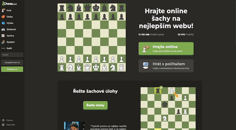 Šachy proti počítači zdarma