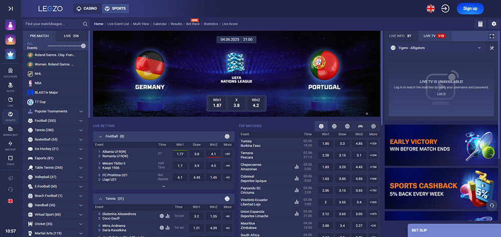 Sázková kancelář Legzo