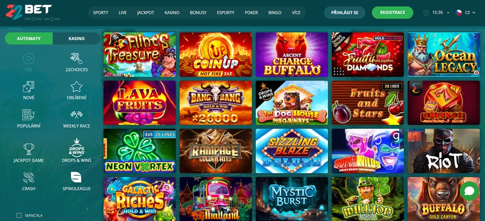 22BET automaty