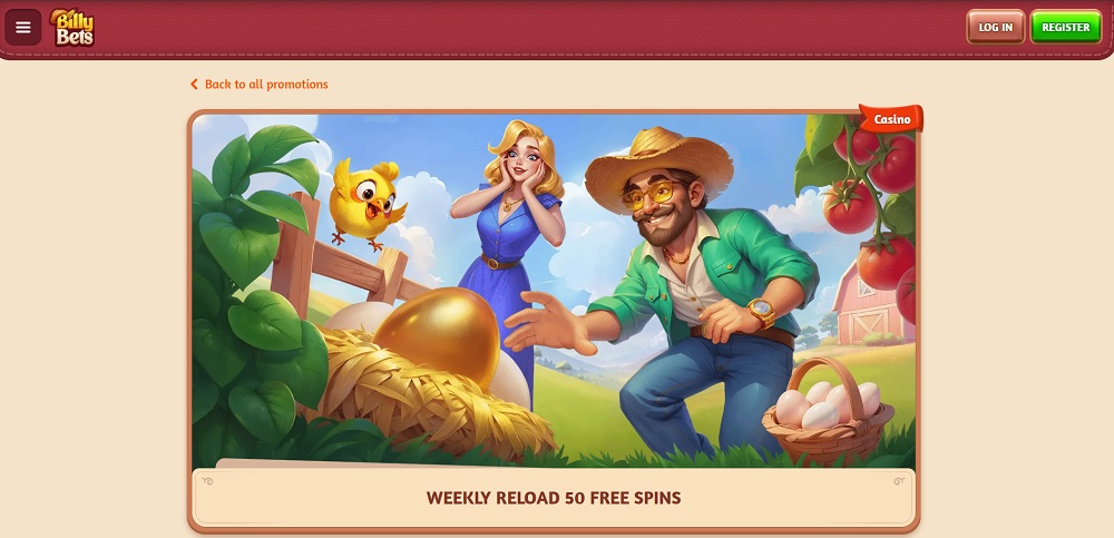 BillyBets free spins