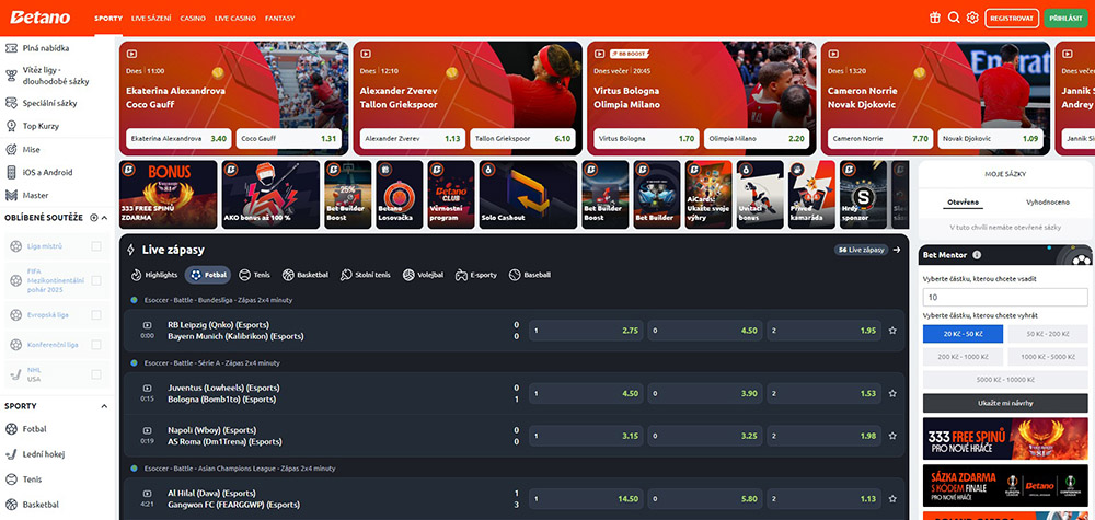 Sázková kancelář Betano