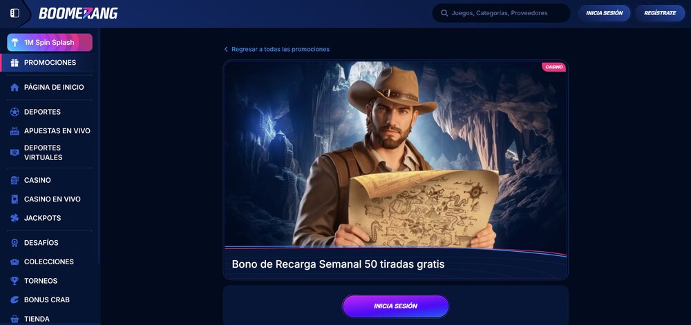 Boomerang Bet giros gratis