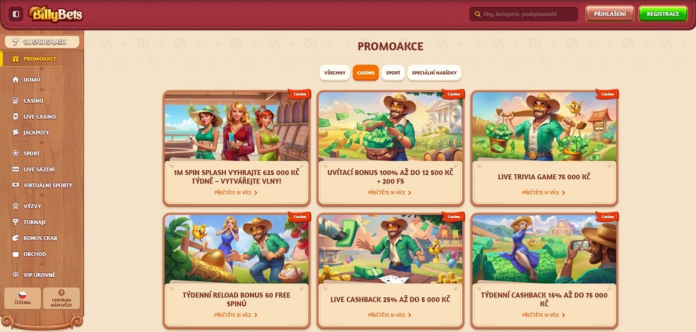 Bonusy v casinu BillyBets
