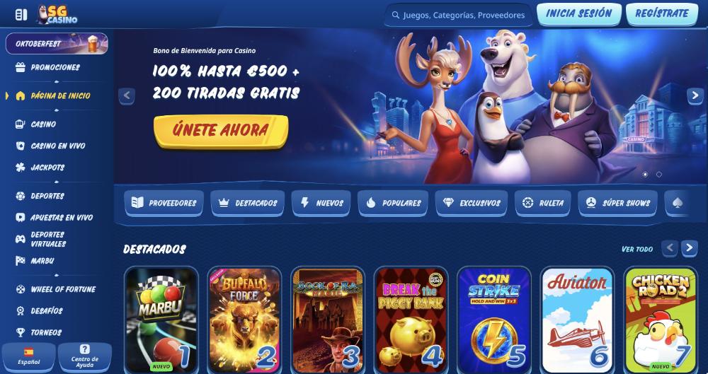 SGcasino aplicación