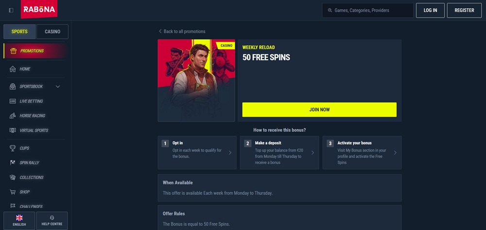 Rabona free spiny úvod en