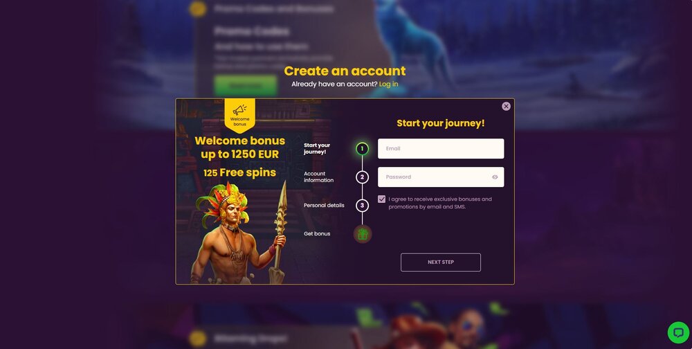 bizzo casino sign up