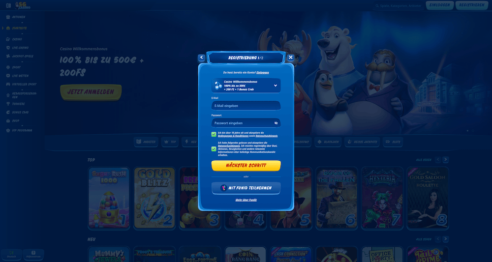 37063 SGcasino Registrierung