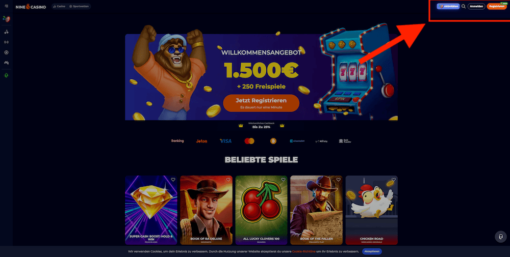 42892 Nine casino Anmelden