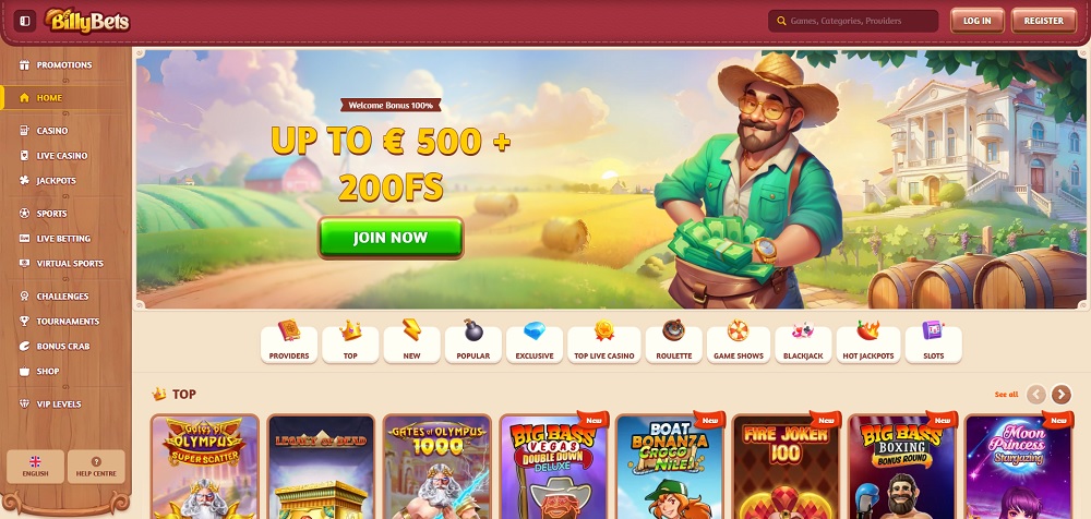 BillyBets mobile app