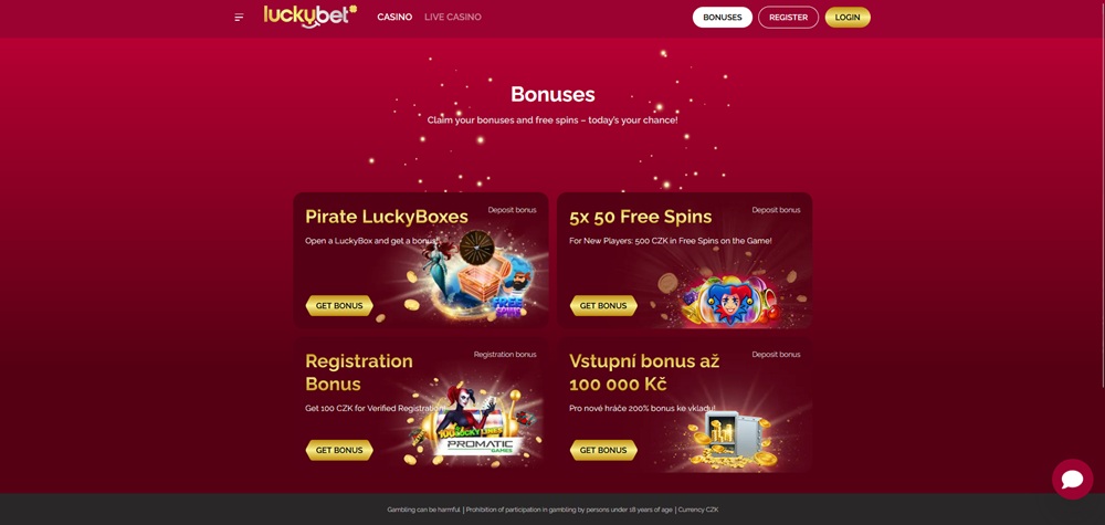 LuckyBet bonuses