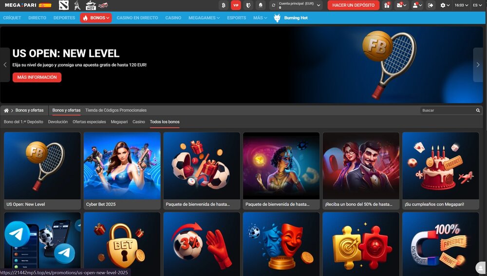 Megapari bono sin depósito
