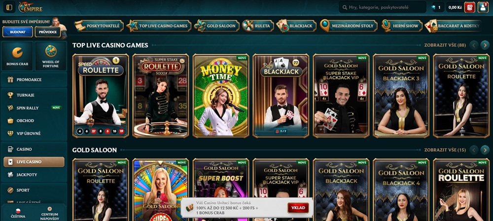 My Empire live casino