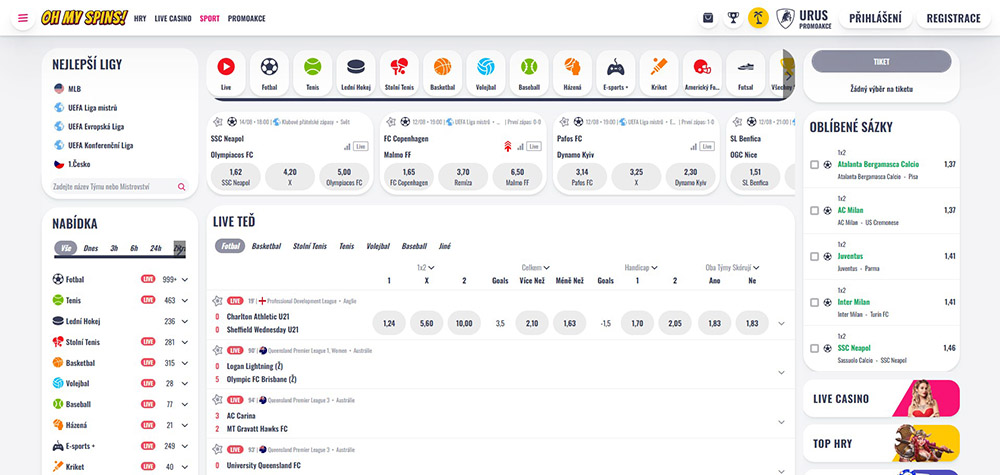 Sázková kancelář OhMySpins