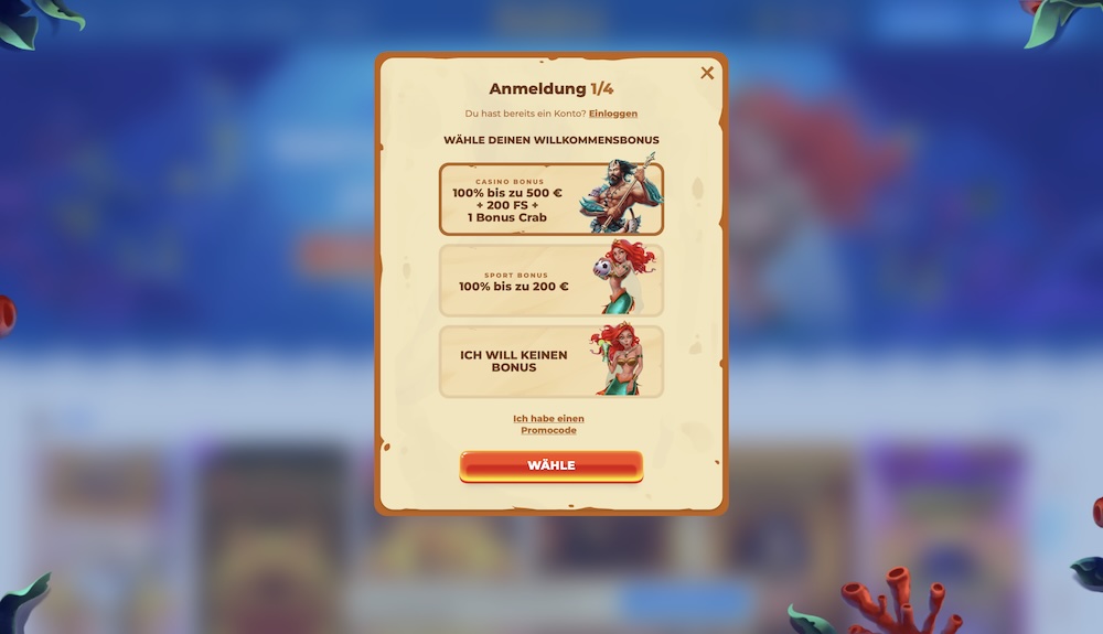 Posido Registrierung