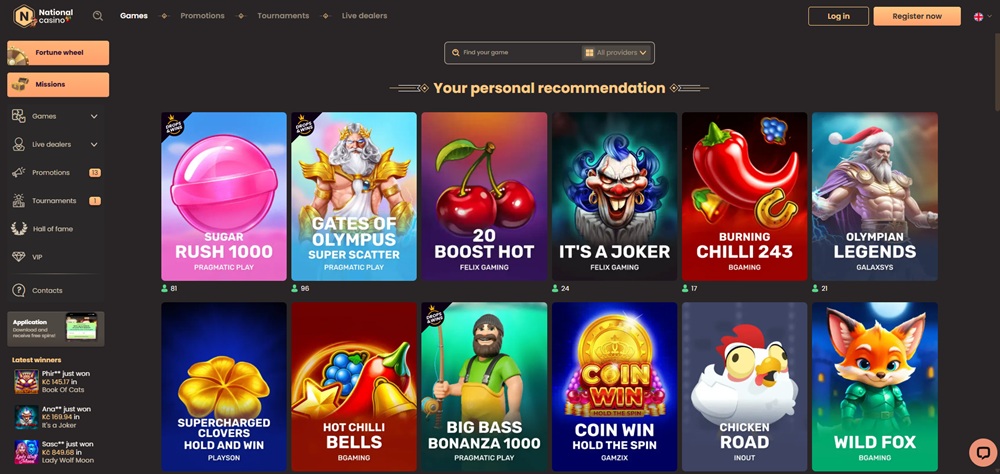 National Casino slots