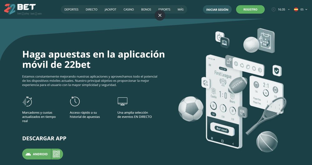 22BET aplicación