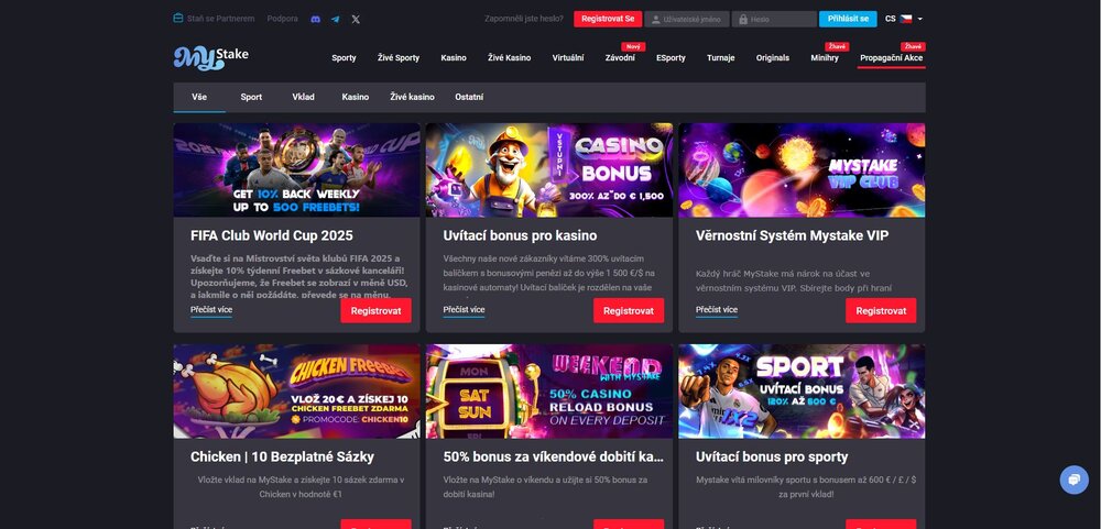 mystake casino bonusy