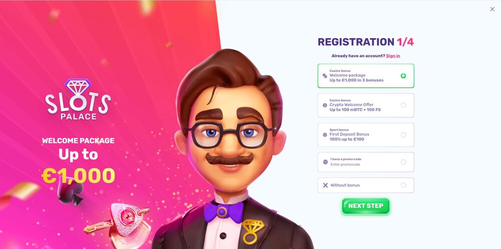 slotspalace registration