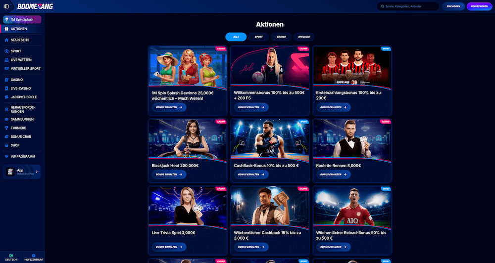 75223 Boomerang Bet Boni