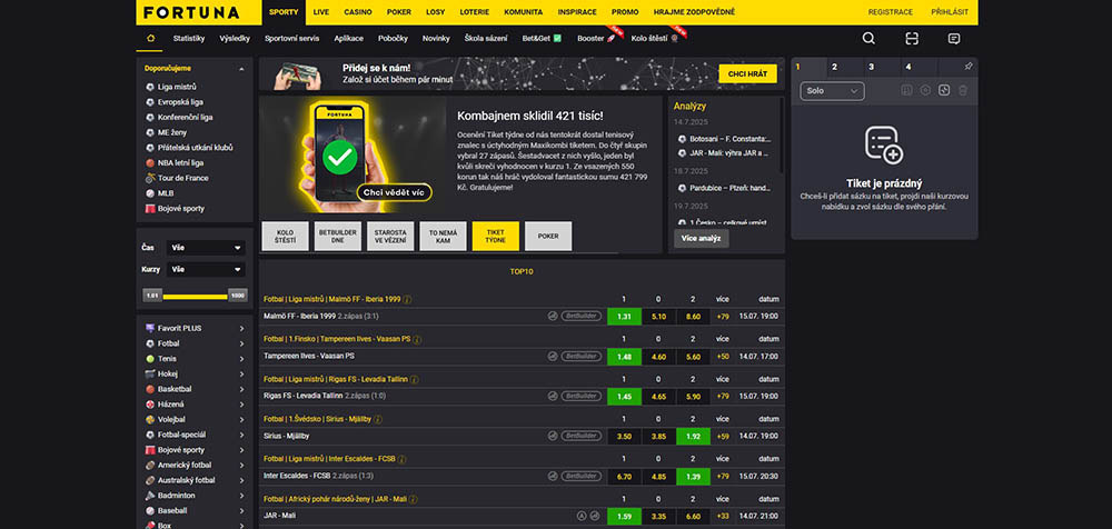 Sázková kancelář Fortuna