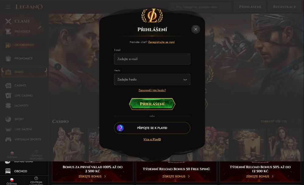  Legiano přihlášení