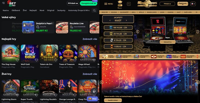 Důvody, proč je casino BetOnRed lepší než casino Magic Planet