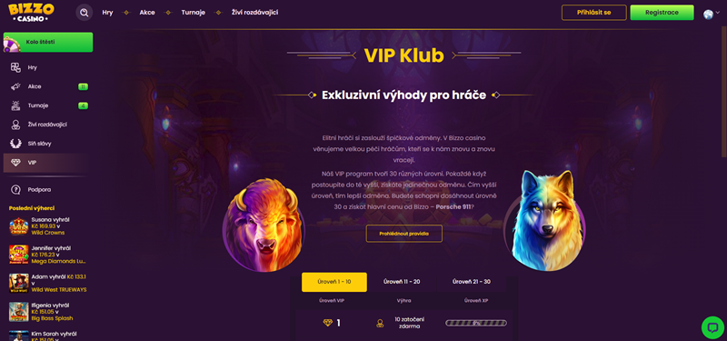 Bizzo Casino VIP program