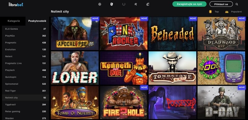 Hry od Nolimit City v casinu LibraBet
