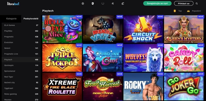 Hry od Playtech v casinu LibraBet