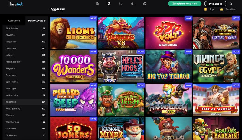 Hry od Yggdrasil v casinu LibraBet