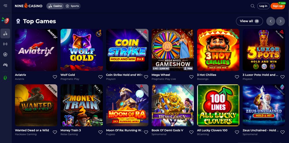 NineCasino slots