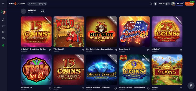 Hry od Wazdan v casinu NineCasino
