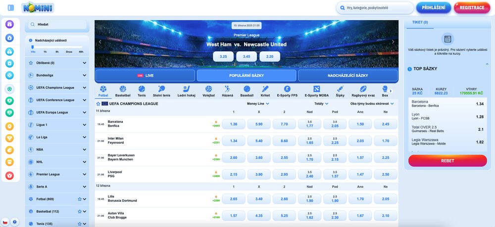 Sázková kancelář Nomini