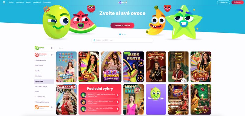 Game Shows v casinu Nomini