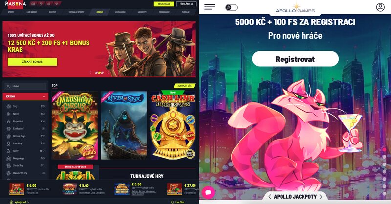 Důvody, proč je Rabona lepší než Apollo Games