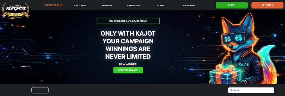 Kajot homepage