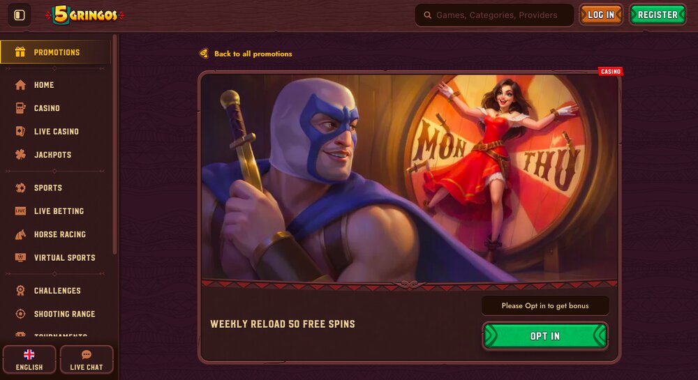 5gringos reload bonus