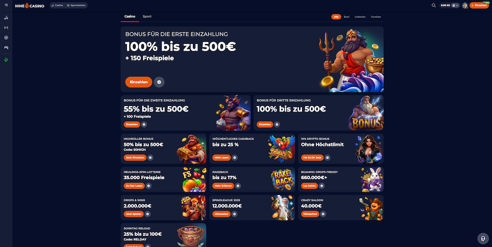 43193 Nine casino boni