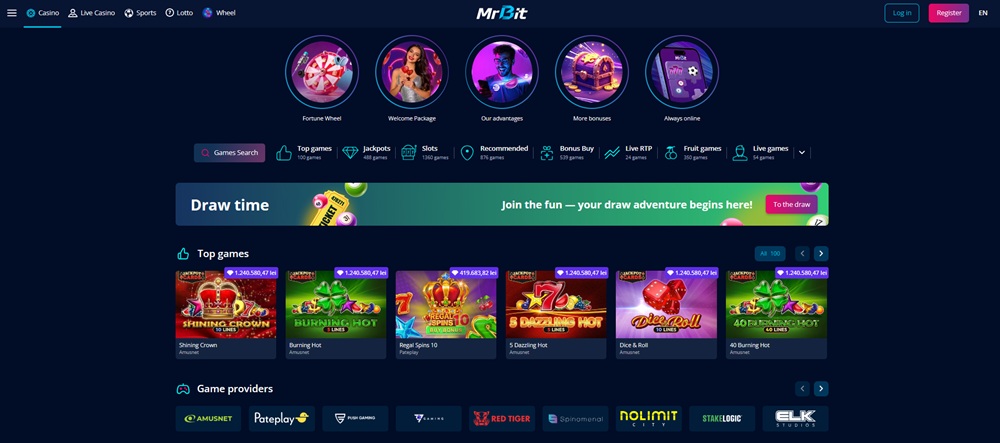 Mr Bit casino uvodni