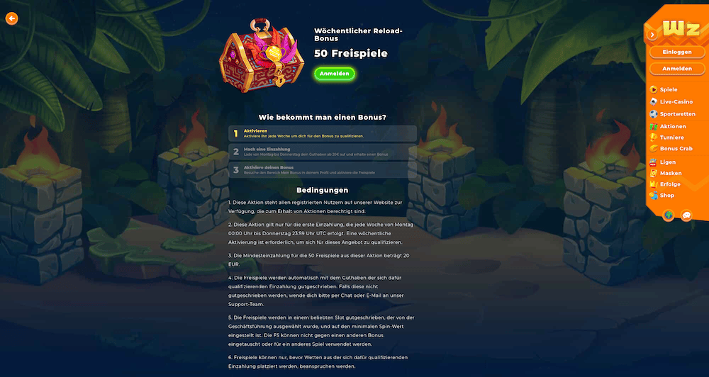 46595 Wazamba Freispiele