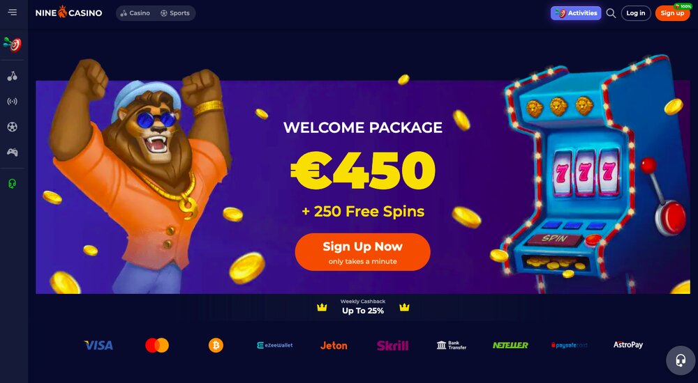NineCasino Welcome Package