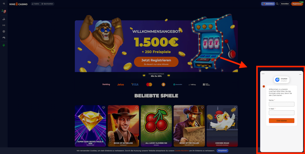 71519 Nine casino Kontakt