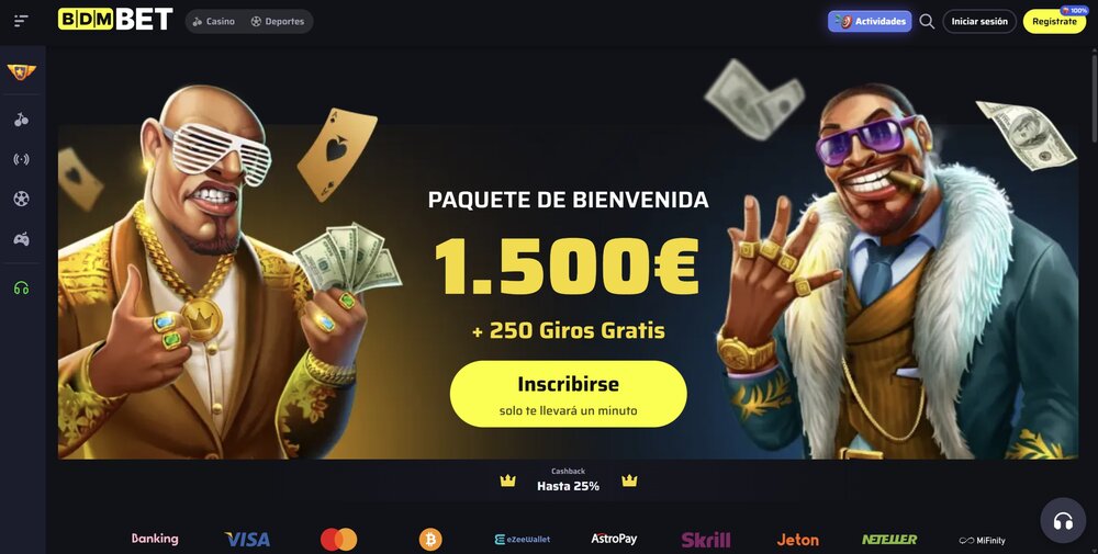 BdmBet Casino Homepage