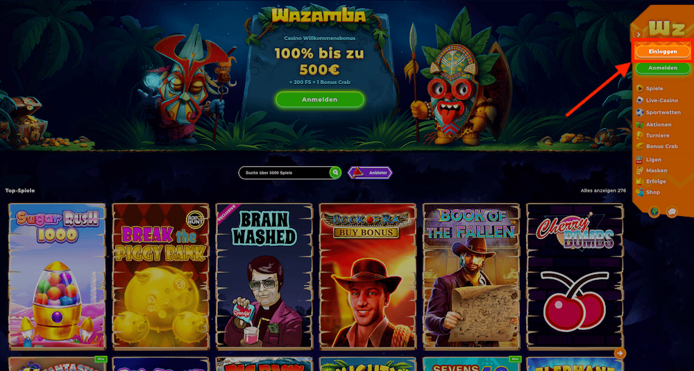 94397 Wazamba Anmeldung