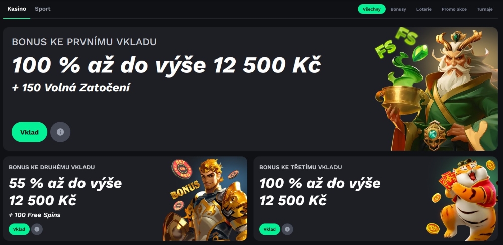 Uvítací balíček online casina BetOnRed nabízí až 250 free spinů