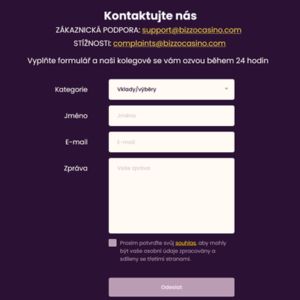 Bizzo Casino kontakt