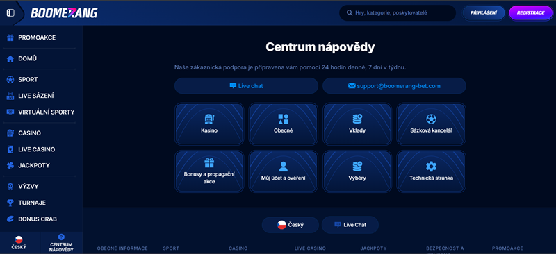 Boomerang Bet kontakt
