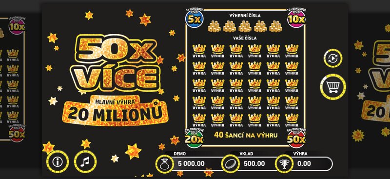 Strírací losy za 500 Kč