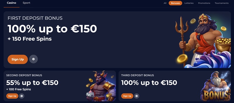 Nine Casino deposit bonus