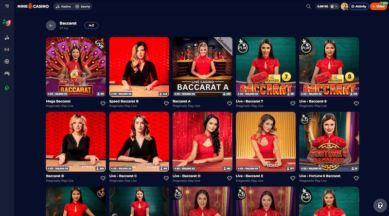 Baccarat v NineCasino 